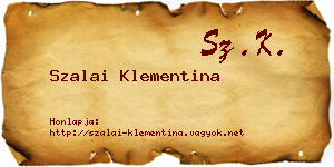 Szalai Klementina névjegykártya