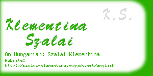 klementina szalai business card